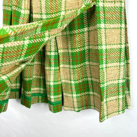 Vintage Sears Union Made Plaid Wool Skirt Small - Picture 3 of 8